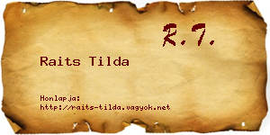Raits Tilda névjegykártya